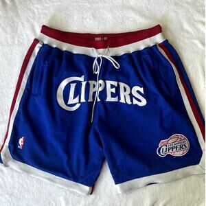 Just Don LA Clippers 84-85 Road Shorts Blue Away Size XL Mens